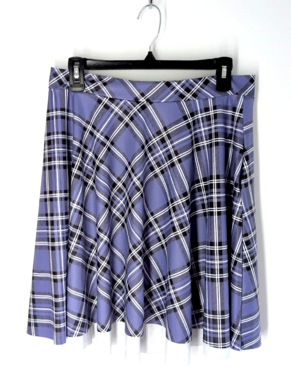 Black Milk Lavender Tartan Pocket Skater Skirt XL purple plaid schoolgirl lolita
